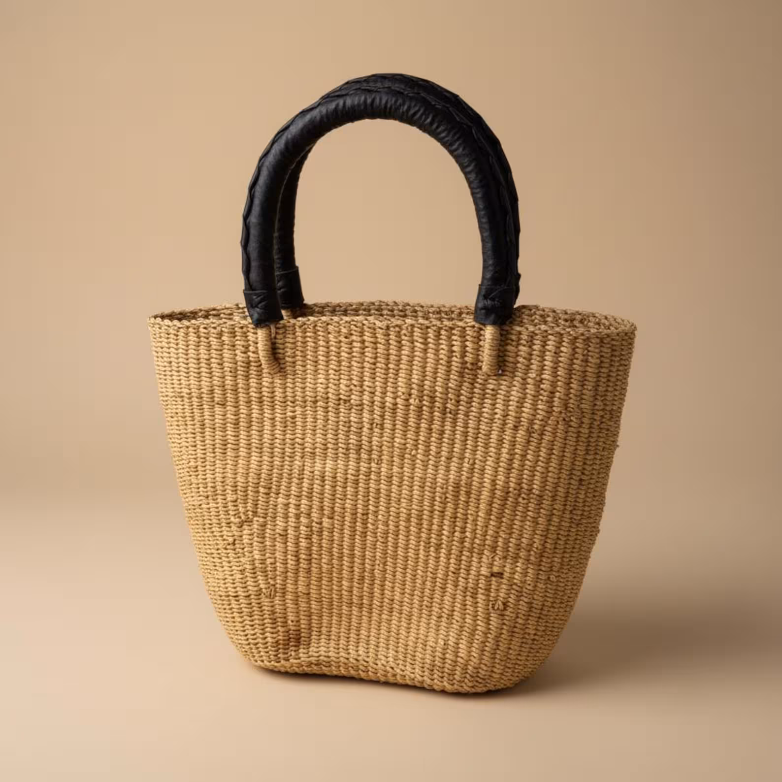 Double Weave Bolga Basket Handbag - Image 3